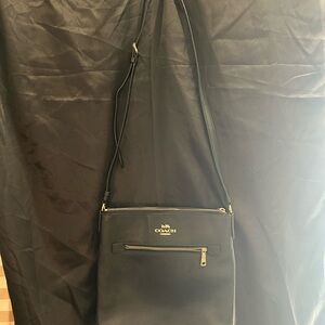 Coach Black Leather Messenger Bag